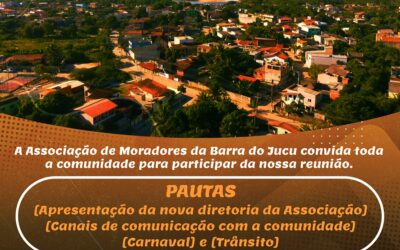 Convocação de reunião com a Comunidade da Barra do Jucu na Escola Tuffy Nader